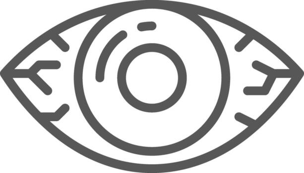Simple yet impactful, a stylized eye icon symbolizes vision, observation, and awareness, conveying concepts of sight, attention, and perception vector