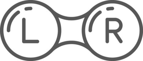 Contact lenses case featuring clear left and right labels, promoting essential eye care and ensuring proper lens placement for optimal vision and comfort during daily use vector