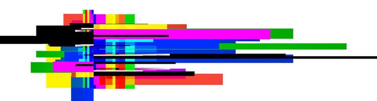 Abstract colorful horizontal lines and rectangles spreading from the center creating a vibrant and dynamic composition, ideal for modern and contemporary projects vector