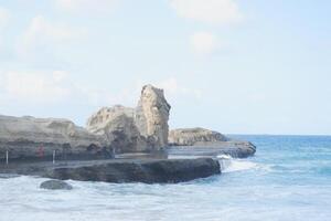 beautiful view of the rocks on the coast photo