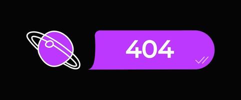 404 Page not found error. layout template vector