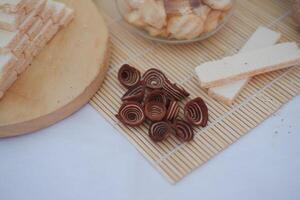 Wafer and Cheese Sago Cookies. Eid al-Fitr snacks photo
