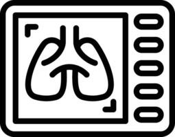 X Ray Icon. Lungs X Ray Icon vector