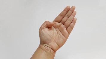 Human hand gesture symbol isolated on white background photo