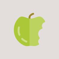 Design Illustration graphic of apple bite icon with flat style. Suitable for UI, mobile design, web design, etc vector