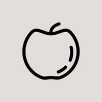 Design Illustration graphic of apple icon with line style. Suitable for UI, mobile design, web design, etc vector