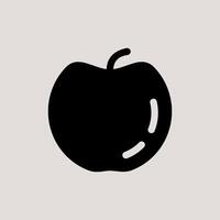 Design Illustration graphic of apple icon with glyph style. Suitable for UI, mobile design, web design, etc vector