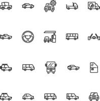 Design Illustration graphic of automotive set icon with line style. Suitable for UI, mobile design, web design, etc vector