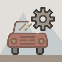 Design Illustration graphic of services car icon with flat desaturated style. Suitable for UI, mobile design, web design, etc vector