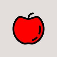 Design Illustration graphic of apple icon with line and color style. Suitable for UI, mobile design, web design, etc vector
