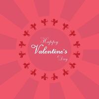 Happy valentine's day with red cupid icon for Velentine's Day background vector