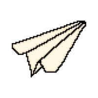 paper plane pixel art design vector