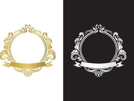 Luxury vintage frame design with decorative elements vector