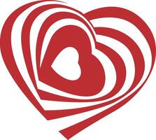 Red heart graphical illustration, icon vector