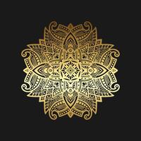 Gold color circular mandala design for decoration, textile, ornament etc vector