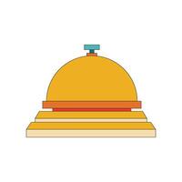 Illustration bell ring retro unique design with blank background vector