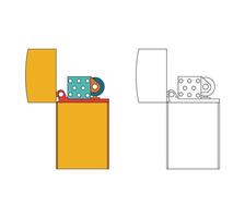 Illustration lighter unique design retro with blank background vector