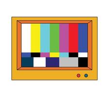 illustration television with glitch screen unique design retro style and blank background vector