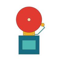 Illustration bell fire alarm retro unique design with blank background vector