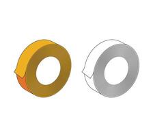 Illustration tape roll unique design retro with blank background vector