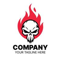 Fiery Skull Logo Design for a Company vector