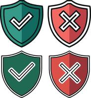 Check Mark And Cross vector