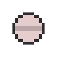 round pill pixelated art vector