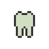 tooth cute pixelated vector
