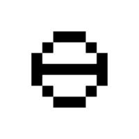 round shape pixelated vector