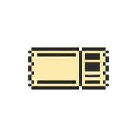 ticket pixel art vector