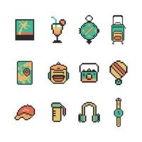 travel collection objects pack vector