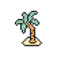 coconut tree on island vector