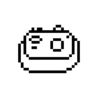 retro camera pixelated vector