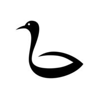 Black duck icon isolated on white background vector