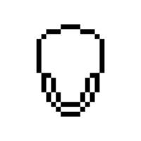 shield outline pixelated vector
