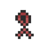 red pixel ribbon vector