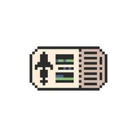 plane ticket pixelated vector