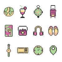 travelling objects set pack vector