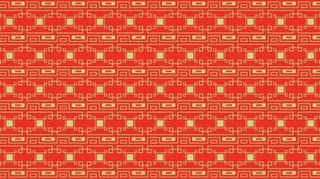 Chinese pattern texture with yellow lines on red background vector