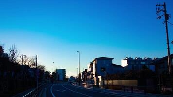 Sunset time lapse on the downtown street in Tokyo video