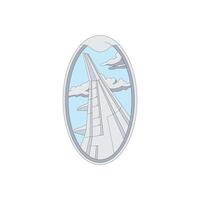 The view from the airplane window seat vector