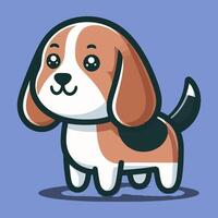 a cartoon dog with a brown and white face, Perfect for Any Project vector