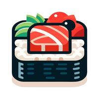 sushi icon with a bowl of sushi vector