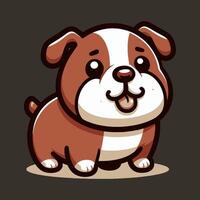 a cartoon dog with a big smile on its face vector