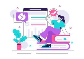Growth-Focused Career Education Illustration with Real-World Learning Activities in Flat Style vector