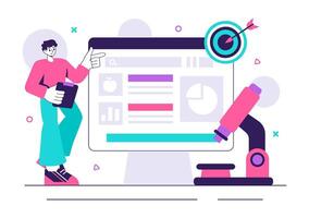 Illustration of Career Learning Models with Real-Life Experience in Flat Cartoon Background vector