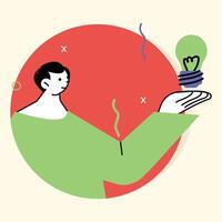 get idea abstract people element illustration vector