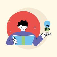 new idea abstract people element illustration vector