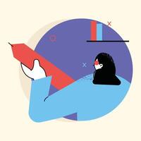write abstract people element illustration vector