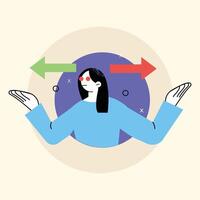 choice way abstract people element illustration vector